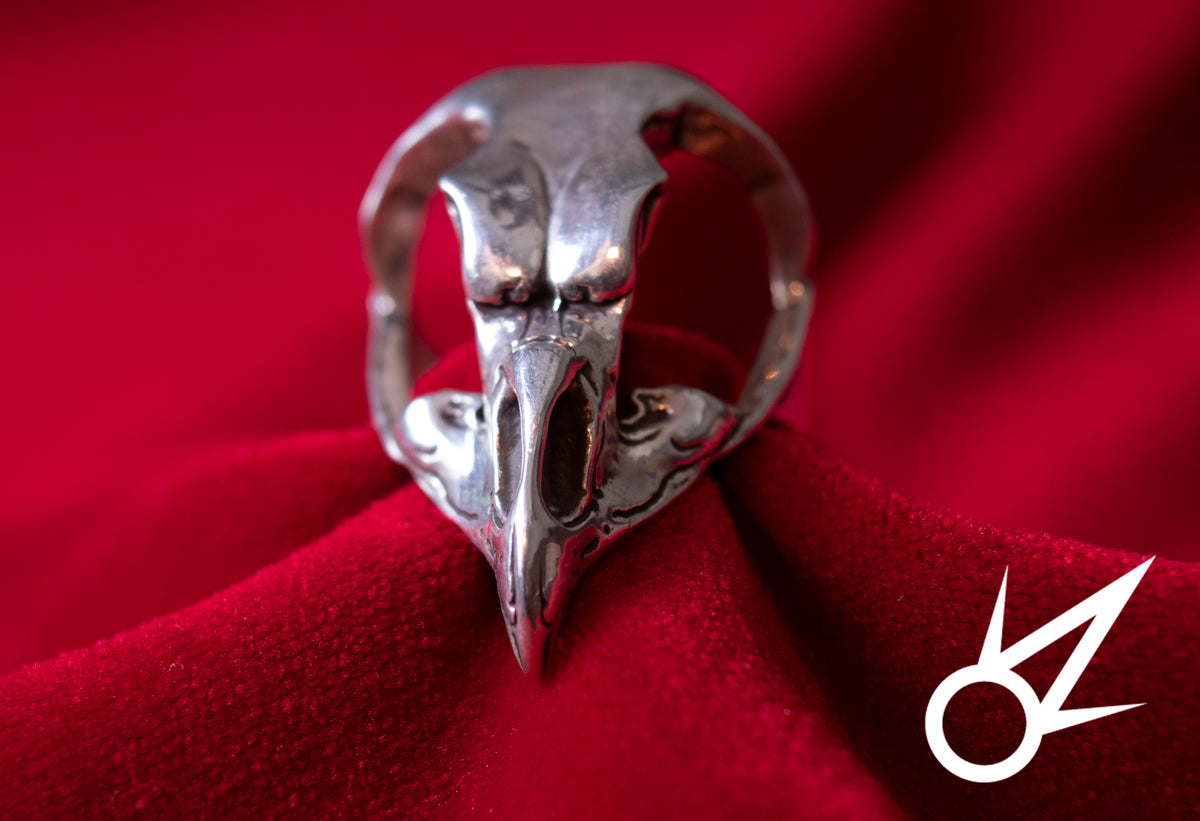 great horned Owl Skull ring